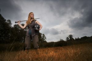 Auteur fotograaf Claus - model Lotte Knops. Thema Viking Shieldmaiden