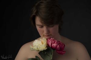 Auteur model Emerald - Artestiek met bloemen 