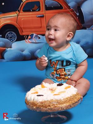 Auteur fotograaf Roel Lemstra - smash cake  one year